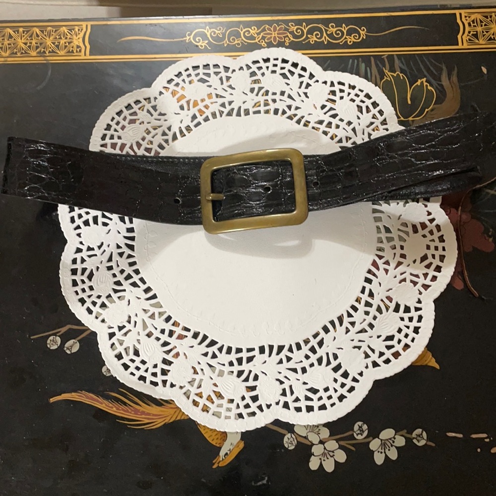Jean Marie Walter with a large buckle